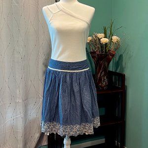 MISS ME Polka Dot Skirt Blue/White